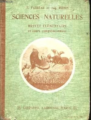 Immagine del venditore per Sciences Naturelles. venduto da Le-Livre