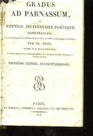 Bild des Verkufers fr Gradus ad Parnassum, ou Nouveau Dictionnaire Potiqaue Latin-Franais. zum Verkauf von Le-Livre