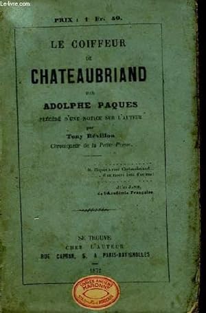 Seller image for Le coiffeur de Chateaubriand. for sale by Le-Livre