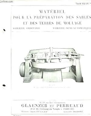 Seller image for Matriel pour la prparation des sables et des terres de moulage. for sale by Le-Livre