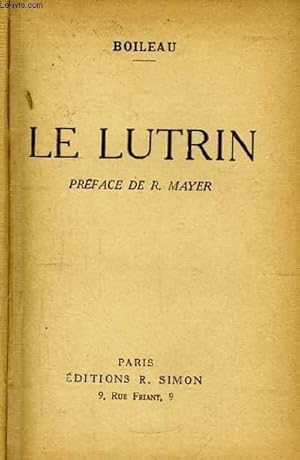 Bild des Verkufers fr Le Lutrin zum Verkauf von Le-Livre
