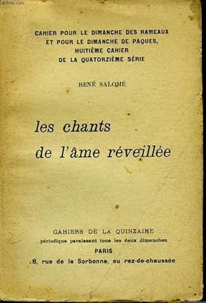 Seller image for Les chants de l'me rveille. for sale by Le-Livre