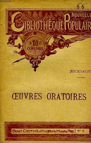 Image du vendeur pour Oeuvres Oratoires mis en vente par Le-Livre