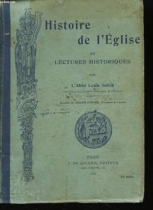Bild des Verkufers fr Histoire de l'Eglise et Lectures Historiques. zum Verkauf von Le-Livre