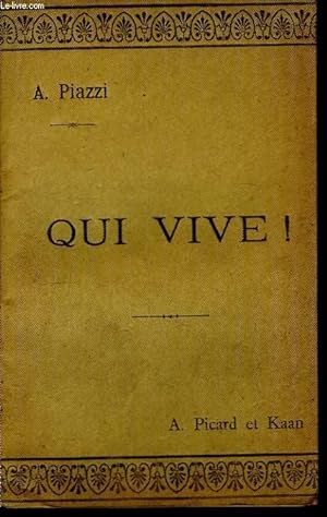 Bild des Verkufers fr Qui Vive ! zum Verkauf von Le-Livre