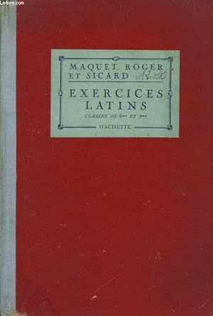 Seller image for Exercices Latins. Classes de 6me et de 5me. for sale by Le-Livre