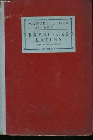 Seller image for Exercices Latins. Classes de 5me et de 4me. for sale by Le-Livre