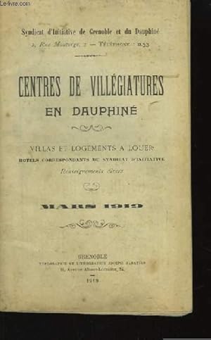 Image du vendeur pour Centres de Villgiatures en Dauphin. mis en vente par Le-Livre