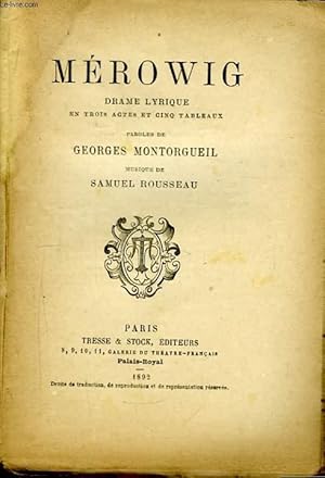 Image du vendeur pour Mrowig mis en vente par Le-Livre