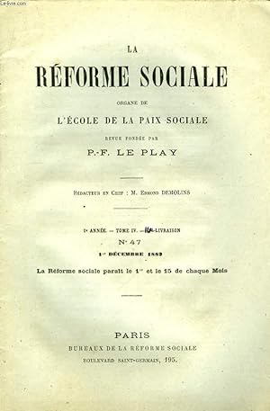 Seller image for La Rforme Sociale. N47 - 2me anne. TOME IV - 11me livraison. for sale by Le-Livre