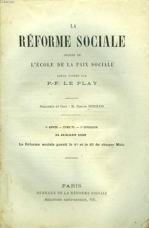 Seller image for La Rforme Sociale. N38 - 2me anne. TOME IV - 2me livraison. for sale by Le-Livre