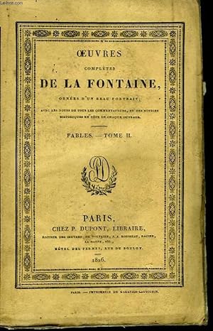 Image du vendeur pour Oeuvres compltes de La Fontaine. Tome II : Fables, 2me partie. mis en vente par Le-Livre