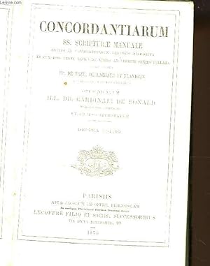 Seller image for Concordantiarum SS. Scripturae Manuale for sale by Le-Livre