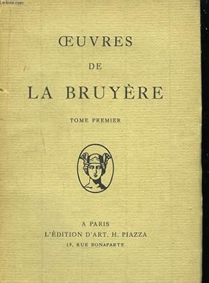 Imagen del vendedor de Oeuvres de La Bruyre. Tome 1er. a la venta por Le-Livre