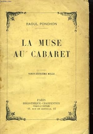 Imagen del vendedor de La Muse au Cabaret. a la venta por Le-Livre