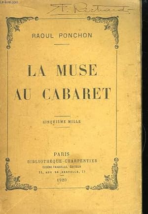 Imagen del vendedor de La muse au cabaret. a la venta por Le-Livre