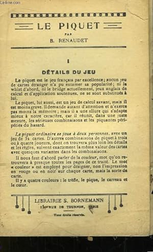Bild des Verkufers fr Le Piquet zum Verkauf von Le-Livre