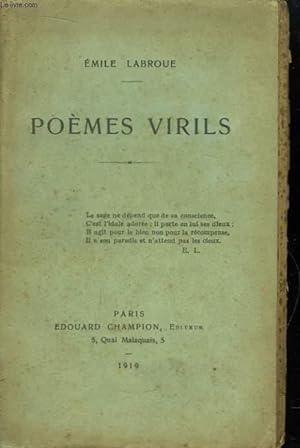 Bild des Verkufers fr Pomes Virils zum Verkauf von Le-Livre