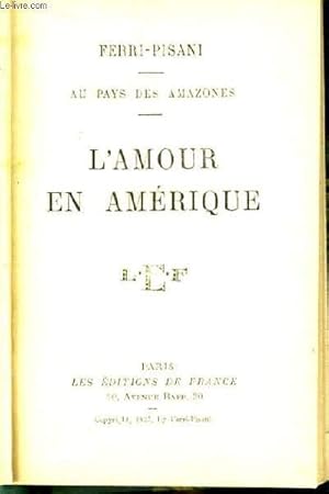 Bild des Verkufers fr L'amour en Amrique. zum Verkauf von Le-Livre