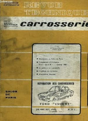 Seller image for Revue Technique Carrosserie N27 C : Ford Escort. for sale by Le-Livre