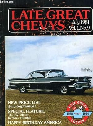 Imagen del vendedor de Late Great Chevys. Vol. 1, N9 a la venta por Le-Livre