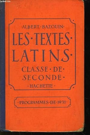 Seller image for Les Textes Latins. Classe de 2nde. for sale by Le-Livre