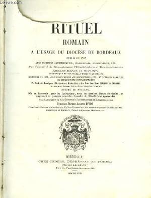 Seller image for Rituel Romain,  l'usage du Diocse de Bordeaux, publi en 1707. for sale by Le-Livre