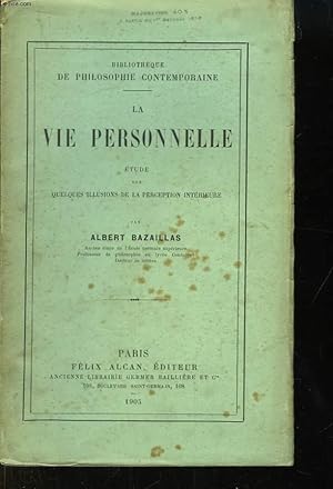 Bild des Verkufers fr La Vie Personnelle. zum Verkauf von Le-Livre