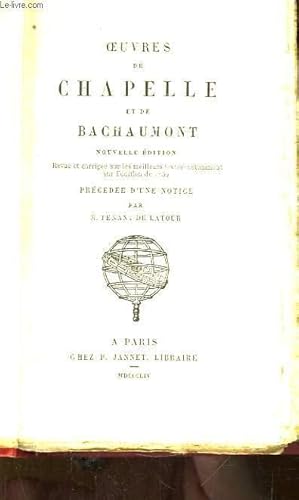 Bild des Verkufers fr Oeuvres de Chapelle et de Bachaumont zum Verkauf von Le-Livre