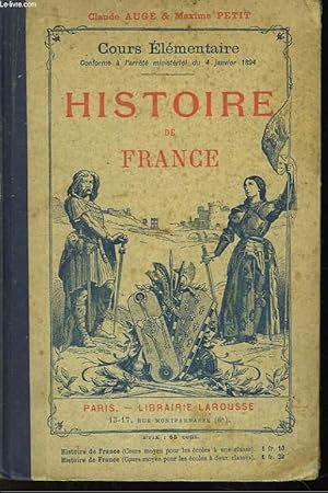 Imagen del vendedor de Histoire de France. Cours lmentaire (des origines  la fin de la guerre de Cent ans) a la venta por Le-Livre