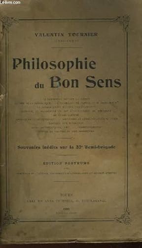 Bild des Verkufers fr Philosophie du Bon Sens. zum Verkauf von Le-Livre