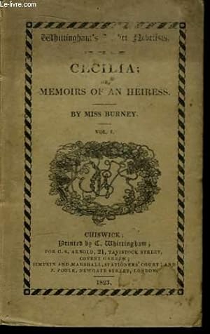 Immagine del venditore per Cecilia; or Memoirs of an Heiress. Vol 1 venduto da Le-Livre