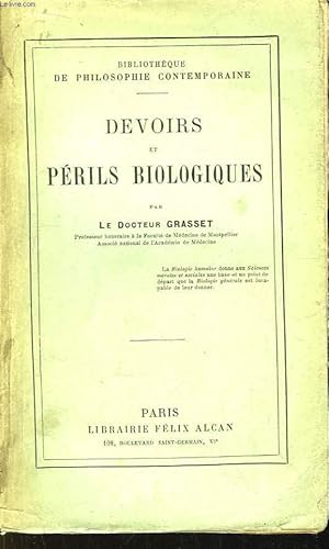 Bild des Verkufers fr Devoirs et Prils Biologiques. zum Verkauf von Le-Livre