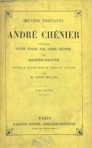 Image du vendeur pour Oeuvres Potiques de Andr Chnier. TOME 2nd mis en vente par Le-Livre