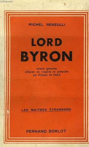 Bild des Verkufers fr Lord Byron zum Verkauf von Le-Livre