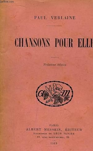 Bild des Verkufers fr Chansons pour Elle zum Verkauf von Le-Livre