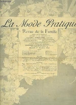 Seller image for La Mode Pratique. Revue de la Famille. N43 - 1re anne : Corsage d'intrieur, Robe de lainage noir, Composition de Fournery . for sale by Le-Livre