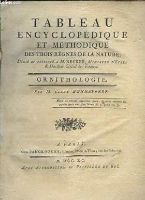 Bild des Verkufers fr Tableau Encyclopdique et Mthodique des Trois Rgnes de la Nature. Ornithologie. zum Verkauf von Le-Livre