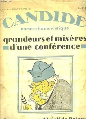 Bild des Verkufers fr Candide, numro humoristique N319 bis : Grandeurs et misres d'une confrence. Les Souvenirs d'Aristide Briand. zum Verkauf von Le-Livre