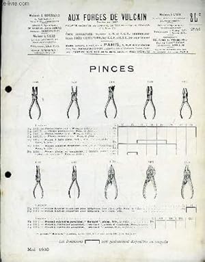 Seller image for Catalogue-fascicule de Pinces for sale by Le-Livre