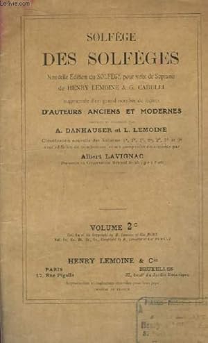 Bild des Verkufers fr Solfge des Solfges. Volume 2 zum Verkauf von Le-Livre
