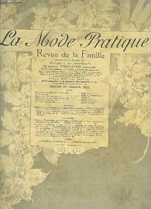 Seller image for La Mode Pratique. Revue de la Famille. N46 - 1re anne : Robe de chambre, Robe de soie noire, Capote de velours, Robe en cossais, Robe de peluche . for sale by Le-Livre