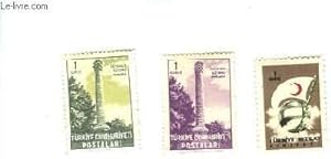 Seller image for Pochette de 3 timbres-poste neufs, de Turquie. for sale by Le-Livre