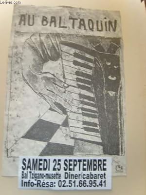 Au Bal Taquin. 25 septembre - Bal Tzigano-musette, Diner / Cabaret.