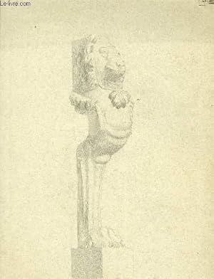 Seller image for Une planche illustre d'un dessin original au crayon, d'un lion en statuette. for sale by Le-Livre