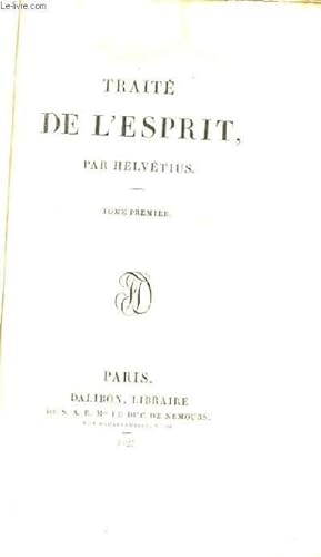 Seller image for Trait de l'Esprit. En 2 TOMES for sale by Le-Livre