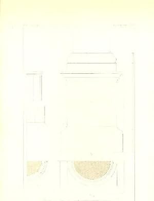 Base et Piédestal Doriques. Une planche illustrée d'une gravure en noir et blanc.