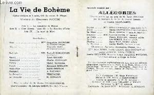 Seller image for Programme Officiel du Grand Thtre de Bordeaux : La Vie de Bohme. Opra-comique en 4 actes, tir du roman de Mrger. for sale by Le-Livre