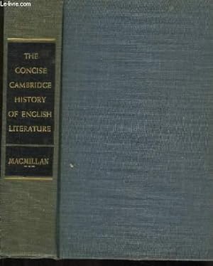 Bild des Verkufers fr The Concise Cambridge History of English Literature. zum Verkauf von Le-Livre