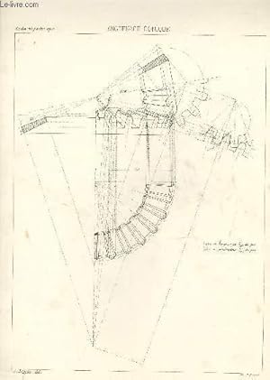 Une double-planches de 2 Dessins Techniques de l'Ecole Polytechnique : Engrenages Cylindriques Ex...